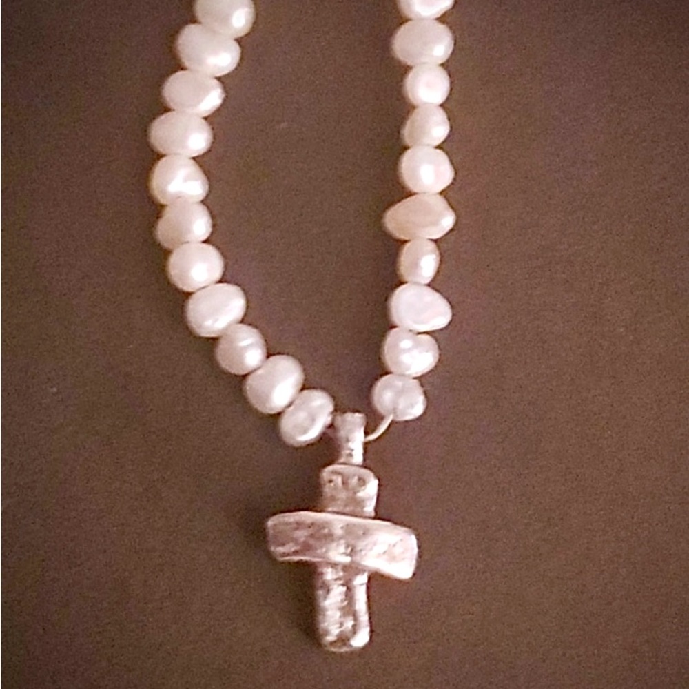 RARE Silpada Stunning Vintage Sterling Silver and Freshwater Pearl Necklace - Picture 4 of 9